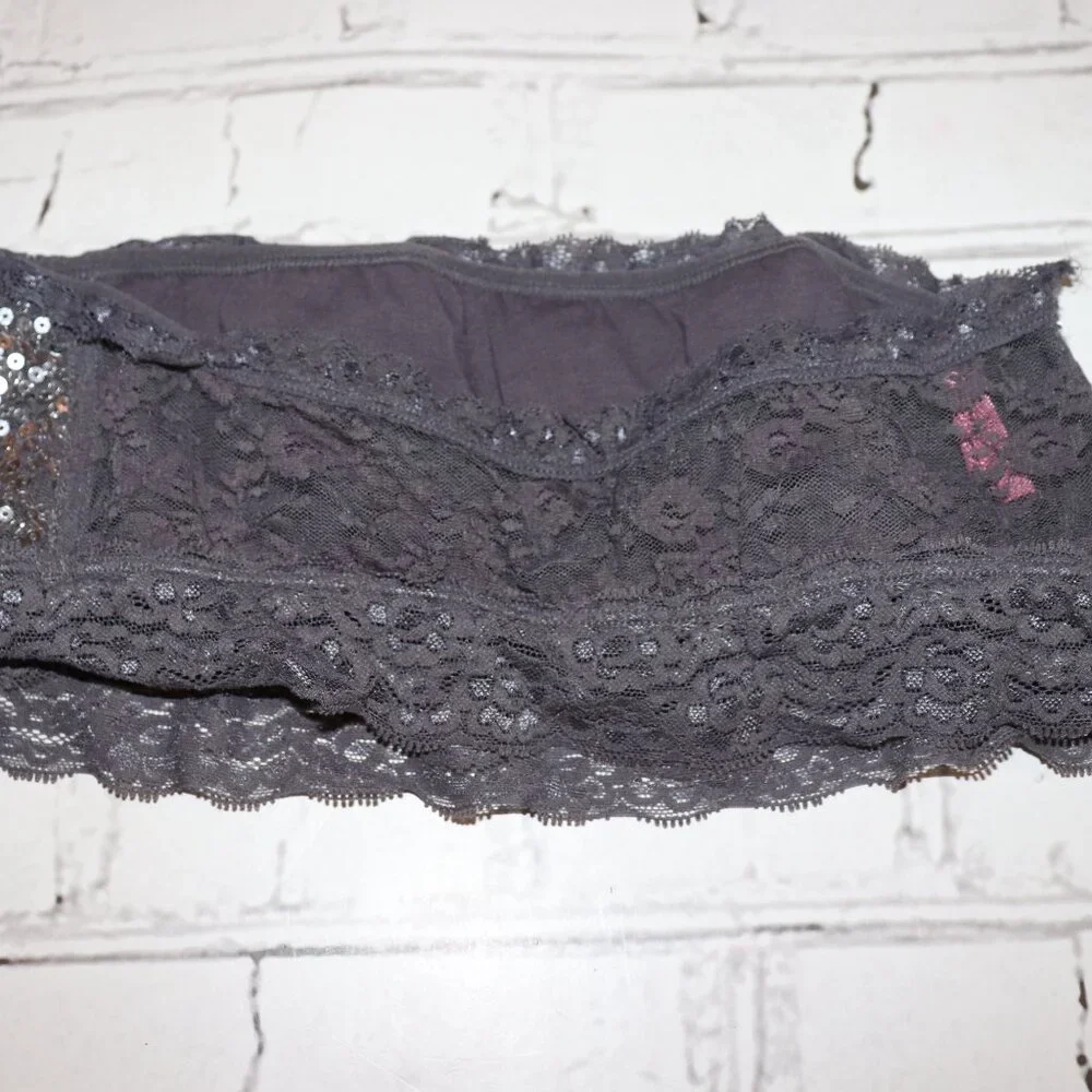 ⚪✨ Gray Sequin Strapless Bra · Rue21 · M ✨⚪